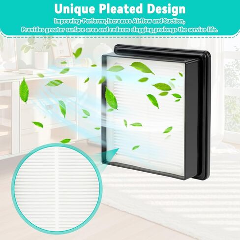 قطعتان من قطع غيار مكنسة كهربائية بديلة لفلتر HEPA 107315 من Proteam رقم 107303، 107304، متوافقة مع Super Coach Pro 6، وSuper Coach Pro 10، وGoFree Flex Pro، وProVac FS6 in Kuwait