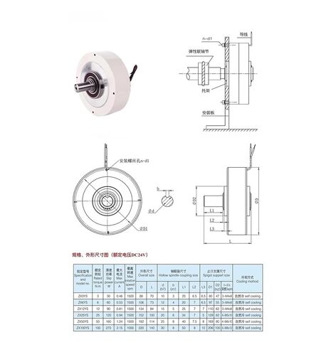Hollow Thin Magnetic Powder Brake/Clutch, Tension Control, Hollow Hole, 24V Resistant and high Temperature Resistant(3) in Saudi Arabia
