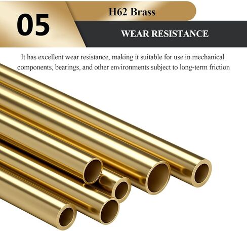 H62 نحاس طول الأنبوب المستقيم غير الملحوم 500 مم، 5 × 0.2 مم - 5 × 1.5 مم مناسب للمنزل، ديكور البستنة والحرف اليدوية، 5 × 0.4 × 500 مم (5 × 0.3 × 500 مم) in Kuwait