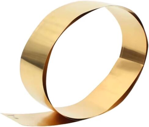 1pcs 1000mm Brass Foil Strip, Thick 0.1mm Width 10 Mm 20mm 30mm 50mm Brass Flat Sheet, Metal Thin Plate(0.1mm*30mm*1000mm) in Kuwait