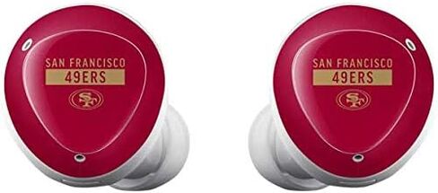 ملصق صوتي من Skinit متوافق مع Samsung Galaxy Buds+ - تصميم سلسلة الأداء الأحمر NFL San Francisco 49ers المرخص رسميًا in Saudi Arabia