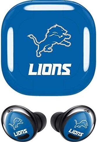 غلاف صوتي من Skinit متوافق مع Samsung Galaxy Buds Pro - تصميم مرخص رسميًا من NFL Detroit Lions in Saudi Arabia