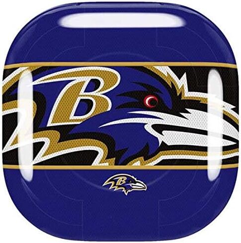 Skinit Decal Audio Skin Compatible with Samsung Galaxy Buds Pro - Officially Licensed NFL Baltimore Ravens Zone Block Design in Saudi Arabia