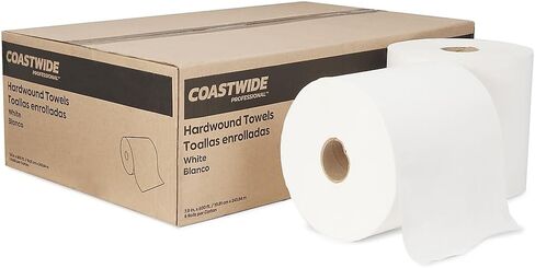 Professional Hardwound Paper Towels, 1-Ply, White, 800 ft./Roll, 6 Rolls/Carton in Kuwait