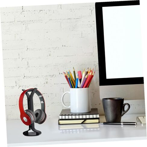 DOITOOL 1pc Headphone Stand Compact Headset Holder Rack for Desk Material Non- Base Storage for Gaming and Office Headphones Black Finish in Saudi Arabia