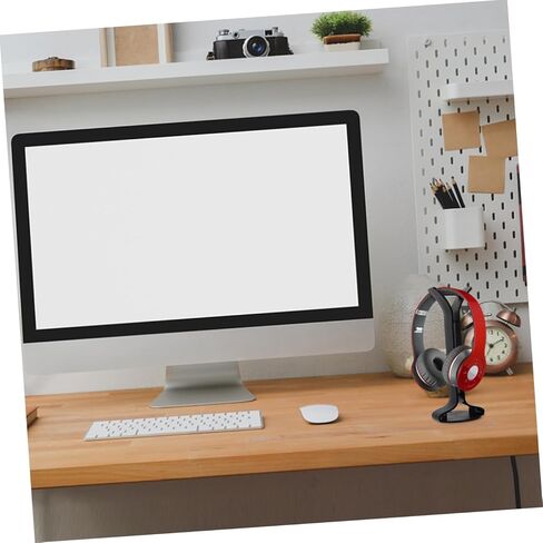 DOITOOL 1pc Headphone Stand Compact Headset Holder Rack for Desk Material Non- Base Storage for Gaming and Office Headphones Black Finish in Saudi Arabia