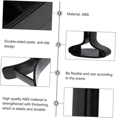 DOITOOL 1pc Headphone Stand Compact Headset Holder Rack for Desk Material Non- Base Storage for Gaming and Office Headphones Black Finish in Saudi Arabia