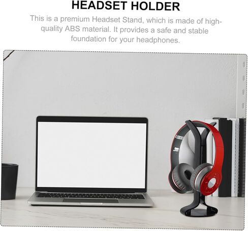 DOITOOL 1pc Headphone Stand Compact Headset Holder Rack for Desk Material Non- Base Storage for Gaming and Office Headphones Black Finish in Saudi Arabia