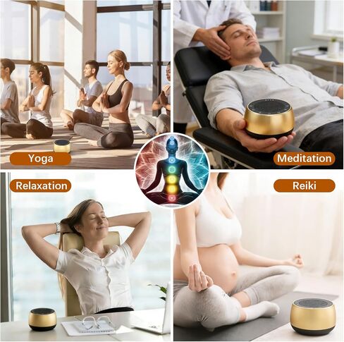 وعاء الغناء التبتي الإلكتروني المحمول القابل لإعادة الشحن، 4 ترددات شفاء (256-510 هرتز)، مؤقت، وعاء الصوت والتأمل لليوجا، الذهن، شفاء الشاكرا وتخفيف التوتر للنساء in Kuwait