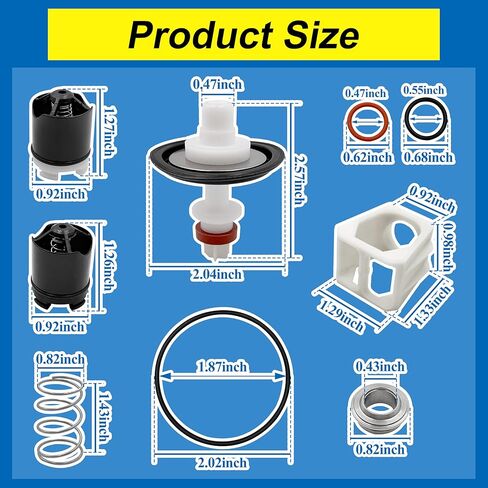 طقم إصلاح إجمالي 0887298 متوافق مع LF009، 009 صمامات 1/4-1/2 بوصة مجموعة منطقة الضغط المنخفض. تتضمن مجموعات الفحص الأولى والثانية، التجنيب، المقعد، الزنبرك، الجذع والحلقة الدائرية. in Kuwait