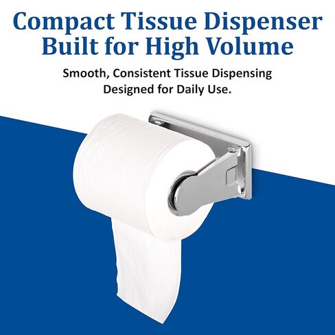 San Jamar - SJMR200XC R200XC Stainless Steel Standard Roll Locking Toilet Tissue Dispenser Chrome, 1 Count (Pack of 1) in Kuwait