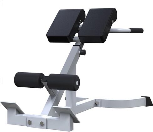 Adjustable Roman Chair, Hyperextension Bench for Back Exercise, White, Steel Frame, Multi-Position Core Training Equipment, Home Men Women Full Body ，U-Shaped Base in Saudi Arabia