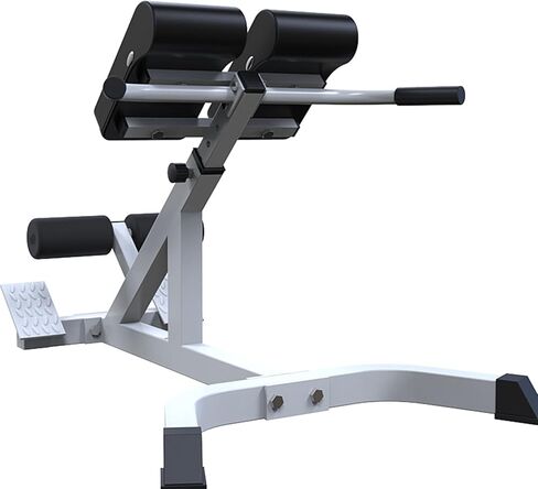 Adjustable Roman Chair, Hyperextension Bench for Back Exercise, White, Steel Frame, Multi-Position Core Training Equipment, Home Men Women Full Body ，U-Shaped Base in Saudi Arabia