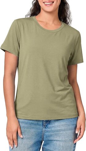 BAMBOO COOL Women's T Shirts Classic Short Sleeve Fit Tops for Women Casual Fitted Tees in Kuwait