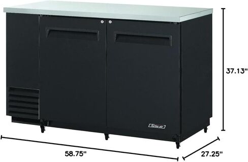 Turbo Air TBB2SB 19 cu. ft. Back Bar with Forced Air Cooling System Fluorescent Interior Lighting High Density PU Insulation Adjustable Wire Shelves and Efficient Refrigeration System: Solid in Saudi Arabia