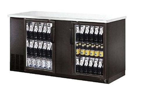 Adcraft USBB-6928G U-Star 23.3 قدم مكعب مبرد زجاجات بشريط خلفي مع أبواب زجاجية، 115 فولت، NSF in Saudi Arabia