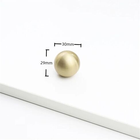 الصلبة النحاس محكم النحاس درج مقابض لقطع الأثاث خزانة باب الأجهزة 1 قطعة (006-Brass-D30mm) in Kuwait