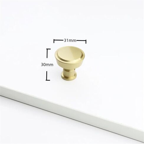 Solid Brass Textured Copper Drawer Furniture Handles Cabinet Door Hardware 1Pcs(017-Brass-D31mm) in Saudi Arabia
