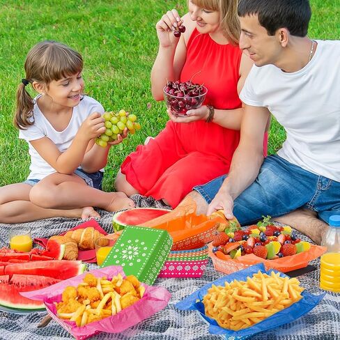 Cinco De Mayo Food Trays - 120P Mexican Taco Nights Fiesta Party Wax Paper Deli Trays Nacho Popcorn Grease Proof Container Unassembled Disposable Taco Carnival Birthday Party Food Container in Kuwait