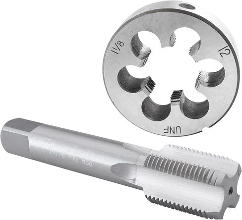 Burkit 1 1/8"-12 مجموعة الصنبور والقالب UNF، 1-1/8 x 12 آلة UNF الصنبور والقالب الدائري باليد اليمنى in Saudi Arabia