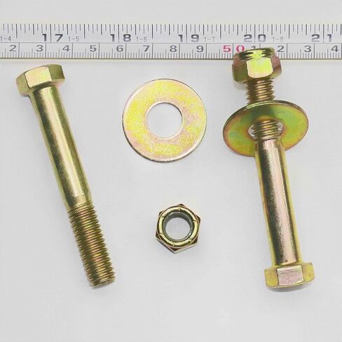 مسمار برأس سداسي مقاس 7/16 بوصة × 3 بوصة من خلال الجلفنة الملونة مع صامولة قفل نايلون ومجموعة متنوعة من الغسالة كبيرة الحجم، سبائك الصلب، الصف 5. (عبوة من 8 قطع) in Kuwait