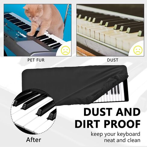 غطاء غبار للوحة المفاتيح بـ 49 مفتاحًا، متوافق مع Roland A-500PRO، NI A49، Nektar Panorama T4 49، M-Audio Oxygen 49، Premium Chinlon مضاد للخدش والغبار، تصميم ناعم الملمس وملائم in Saudi Arabia