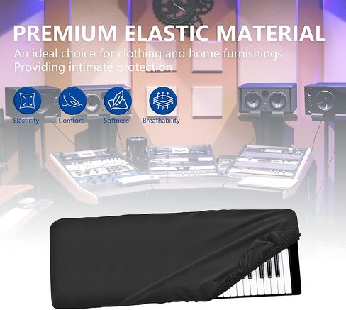 غطاء غبار للوحة المفاتيح بـ 49 مفتاحًا، متوافق مع Roland A-500PRO، NI A49، Nektar Panorama T4 49، M-Audio Oxygen 49، Premium Chinlon مضاد للخدش والغبار، تصميم ناعم الملمس وملائم in Saudi Arabia