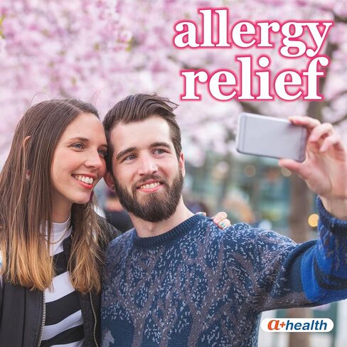 أقراص A+Health Allergy Relief Diphenhydramine HCl 25 ملغ، عدد 600، مضادات الهيستامين لتخفيف سيلان الأنف والعطس والعيون الدامعة، زجاجة كبيرة الحجم ذات قيمة كبيرة للبالغين والأطفال من سن 6 سنوات فما فوق in Kuwait