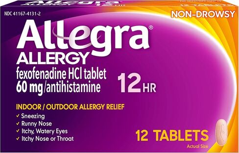 أليجرا أليرجي 60 مجم أقراص 12 ساعة - 12 قيراط، عبوة من 4 قطع in Kuwait