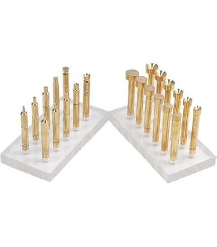 22 Piece Brass DOP Sticks Set for Gemstone Working, Assorted Sizes in Saudi Arabia