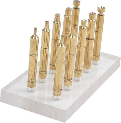 22 Piece Brass DOP Sticks Set for Gemstone Working, Assorted Sizes in Saudi Arabia