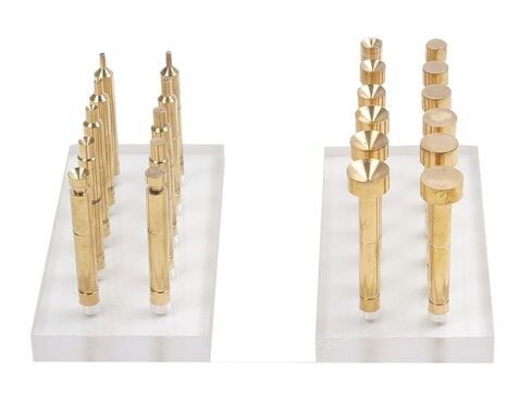 22 Piece Brass DOP Sticks Set for Gemstone Working, Assorted Sizes in Saudi Arabia