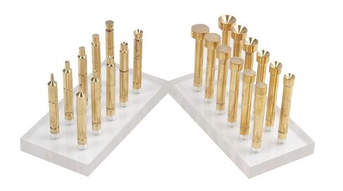 22 Piece Brass DOP Sticks Set for Gemstone Working, Assorted Sizes in Saudi Arabia