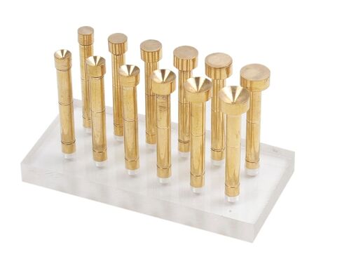 22 Piece Brass DOP Sticks Set for Gemstone Working, Assorted Sizes in Saudi Arabia