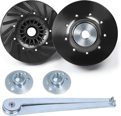 2PCS Upgraded 4.5 Inch Angle Grinder Backing Pad, 4-1/2" X 5/8"-11 Rubber Backing Pad for Resin Fiber Disc, Used for Various Sanding and Polishing Applications, with Wrench and 2 Locking Nuts in Saudi Arabia