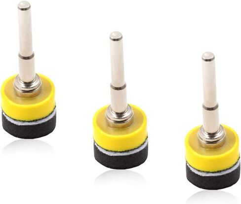 Hook and Loop Sanding Discs Pad Kit 3 Packs 1 Inch with 1/4 Inch Shank Drill Attachment Backing Pads and Soft Foam Layer Buffing Pad in Saudi Arabia