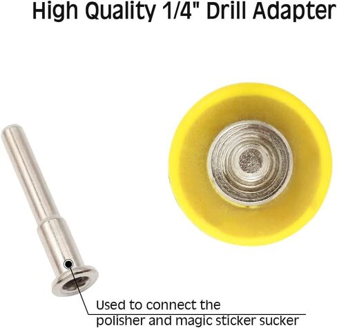 Hook and Loop Sanding Discs Pad Kit 3 Packs 1 Inch with 1/4 Inch Shank Drill Attachment Backing Pads and Soft Foam Layer Buffing Pad in Saudi Arabia