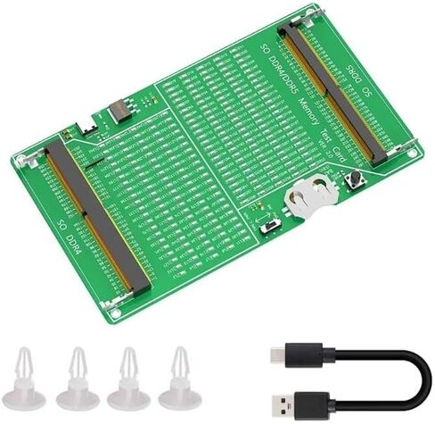 جهاز اختبار الذاكرة DDR3/4/5 RDIMM/UDIMM مع مؤشر LED USB C زر اختبار مصدر الطاقة بطاقة الكمبيوتر in Kuwait