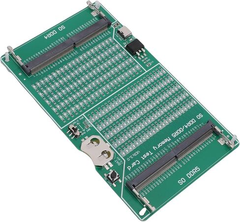 Diyeeni DDR4 DDR5 2 في 1 بطاقة اختبار الذاكرة مع مؤشر LED، اختبار فتحة الذاكرة سهل الاستخدام، محلل تشخيص ذاكرة الوصول العشوائي للكمبيوتر المحمول، لعشاق الكمبيوتر والفنيين in Saudi Arabia