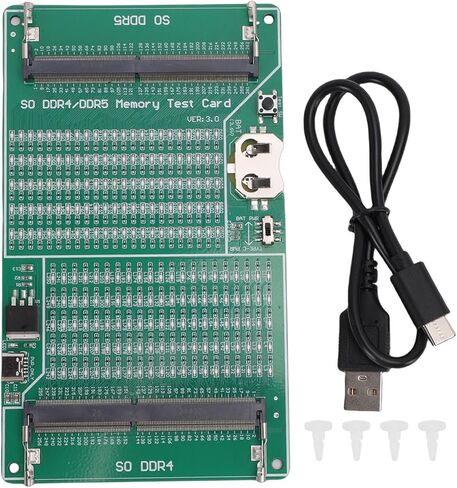 Diyeeni DDR4 DDR5 2 في 1 بطاقة اختبار الذاكرة مع مؤشر LED، اختبار فتحة الذاكرة سهل الاستخدام، محلل تشخيص ذاكرة الوصول العشوائي للكمبيوتر المحمول، لعشاق الكمبيوتر والفنيين in Saudi Arabia
