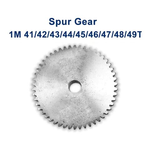 1PCS Spur Gear 1M 41/42/43/44/45/46/47/48/49T Rough Hole 6mm Wheel 45# Steel Material Motor Gear Total Height 10mm(1M 44T Craft Hole 8) in Saudi Arabia