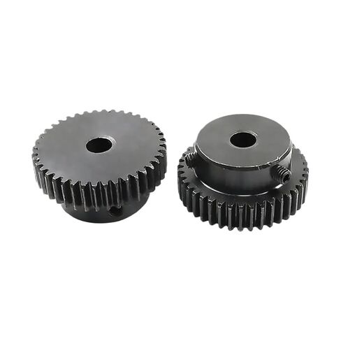 Spur Gear Bore 6/8/10/12mm 1 Mod 38 Teeth Motor Low 45# Steel Material Metal Gear for Motor(6mm,2pcs 1M 38 Teeth) in Kuwait