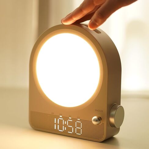 Vivilumens Sunrise Alarm Clock Wake Up Light, Night Lamp Clocks for Bedrooms with Meteors Lights, 10 White Noise Sound with 30/60/90 Timer, Dual Alarm Clock for Heavy Sleepers, Gifts for Women in Kuwait