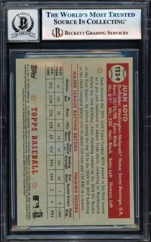 Juan Soto Autographed 2021 Topps 1952 ux Card #T52-9 Washington Nationals Auto Grade Gem Mint 10 Beckett BAS #17604943 - Baseball Slabbed Autographed Cards in Saudi Arabia