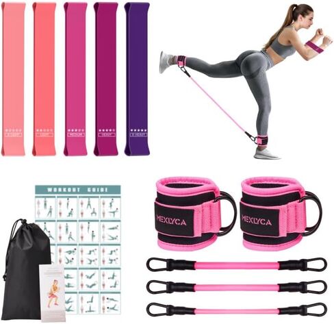 Resistance Bands Set – Resistance Band and Adjustable Ankle Exercise Bands with Cuffs Great Equipment for Training in Kuwait