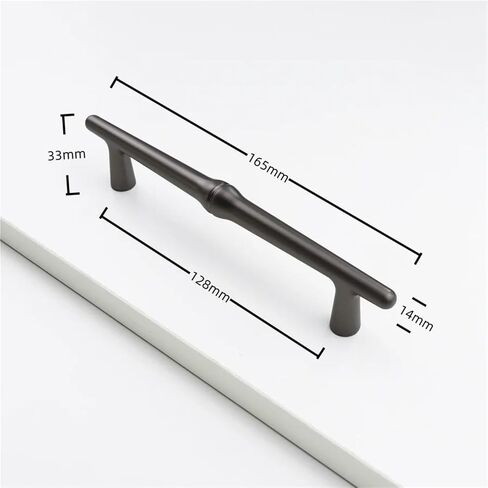 باب خزانة الملابس يسحب مقابض المطبخ لخزانات درج الأثاث الصلب الأجهزة 1 قطعة (Gray-C128mm) in Kuwait