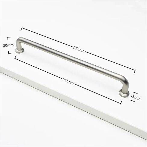 Silver Furniture Handle for Drawer Kitchen Cabinets Home Hardware Handles 1Pcs(012-Silver-C192mm) in Saudi Arabia