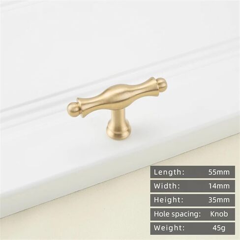 Retro Antique Brass Long Handle Kitchen Cabinet T-Handle Drawer Copper 1Pcs(8818-T-Gold) in Saudi Arabia