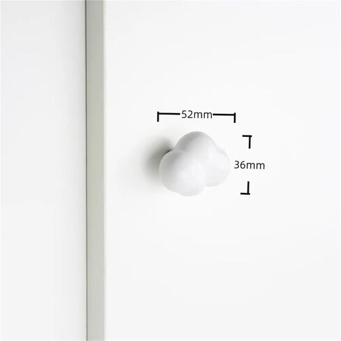 Room Cabinet Stars Clouds Moons Ceramic Furniture Cartoon Wardrobes Pulls Drawer Door 1Pcs(Cloud-Small-White) in Saudi Arabia