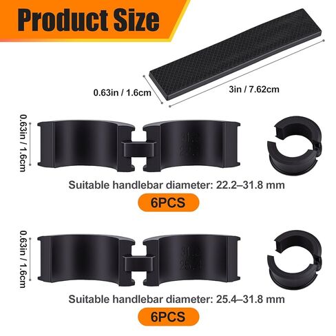 HOMEE 12 حزمة حشية مطاطية لمقود الدراجة مع حشية مطاطية واحدة، تناسب 22.2/25.4 إلى 31.8 مم، راحة ممتصة للصدمات غير قابلة للانزلاق للدراجات الجبلية، دراجات الطريق، الدراجات النارية، الدراجة الإلكترونية in Kuwait